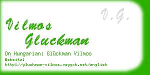 vilmos gluckman business card
